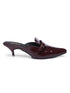 GNIST Structured Mule Cherry Kitten Heel