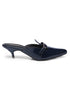 GNIST Structured Mule Navy Kitten Heel