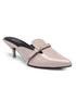 GNIST Structured Mule Nude Kitten Heel