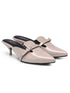 GNIST Structured Mule Nude Kitten Heel