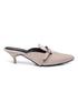 GNIST Structured Mule Nude Kitten Heel