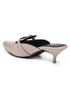 GNIST Structured Mule Nude Kitten Heel