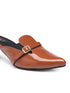 GNIST Structured Mule Tan Kitten Heel
