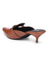 GNIST Structured Mule Tan Kitten Heel