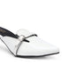 GNIST Structured Mule White Kitten Heel