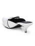 GNIST Structured Mule White Kitten Heel