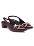 GNIST Embellished Pointed Cherry Block Heel