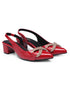 GNIST Embellished Pointed Red Block Heel