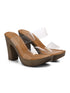 Gnist Beige High Heels Transparent Platforms Heels