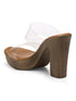 Gnist Beige High Heels Transparent Platforms Heels