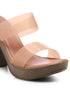 Gnist Peach High Heels Transparent Platforms Heels
