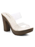 Gnist White High Heels Transparent Platforms Heels