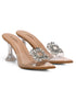 GNIST Pointed Embellished Transparent Beige Heels