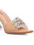 GNIST Pointed Embellished Transparent Peach Heels
