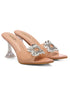GNIST Pointed Embellished Transparent Peach Heels