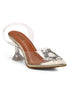 GNIST Round Rhinestone Studded Embellished Pointed Stilettos