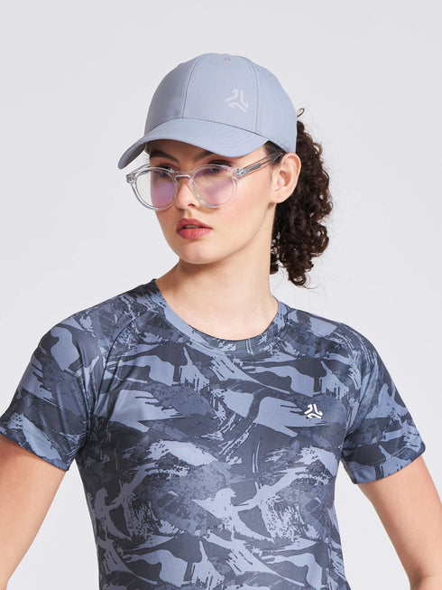 Polyester Solid Grey Unisex Cap
