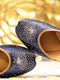 Amber Blue Embellished Punjabi Juttis