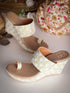 Aliyah Embroidered White Elegance Wedge