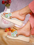 Masakali White Mirror Work Wedges