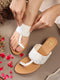 Embroidered Wedge Heel Kolhapuri Chappals