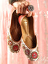 Pakeezah Zari Embroidered Ivory Punjabi Jutti