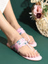 Gulpankh Pink Kolhapuri Flats