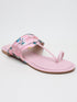 Gulpankh Pink Kolhapuri Flats