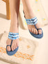 Indi Blue Kolhapuri Flats
