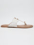 Tan & Try White Kolhapuri Flats