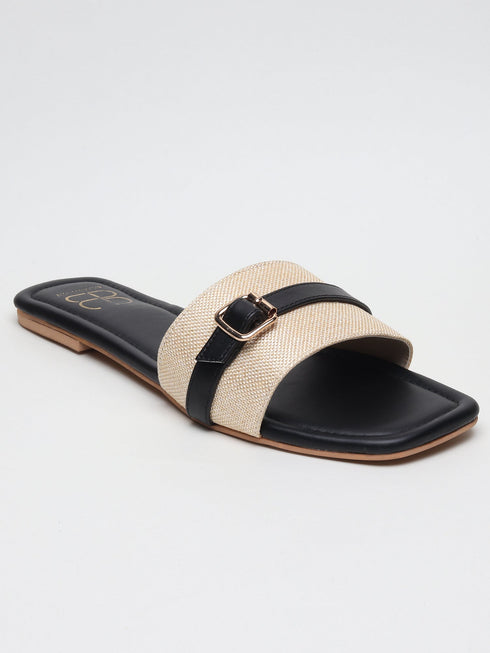 TrendiTread Textured Black Sliders