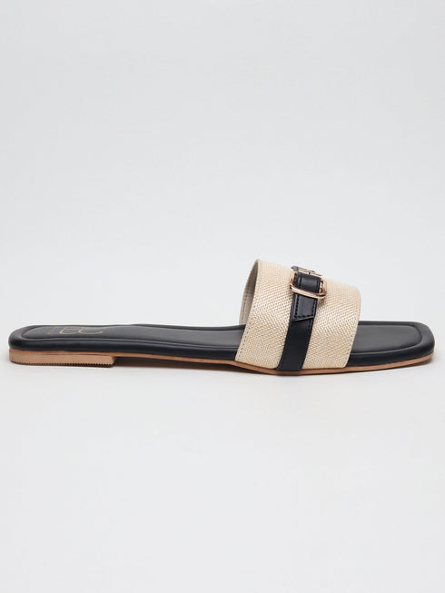 TrendiTread Textured Black Sliders