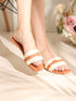 TrendiTread Textured Brown Sliders
