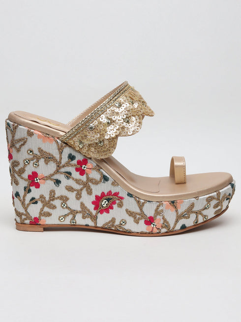 Party Pop Ethnic Wedge Heels.