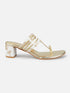 Garden Galleria Ivory Kolhapuri Block Heels