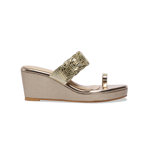 Geet Embellished Wedges