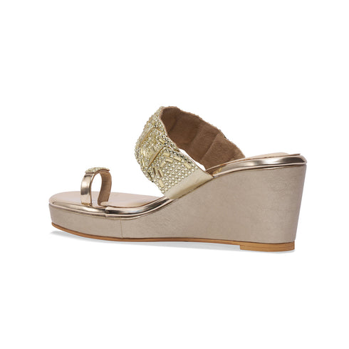 Geet Embellished Wedges