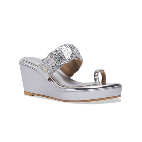 Geet Embellished Wedges