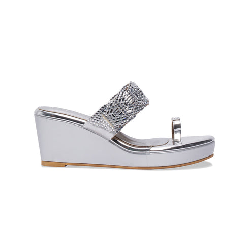 Geet Embellished Wedges