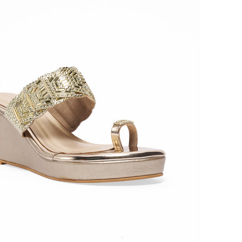 Geet Embellished Wedges