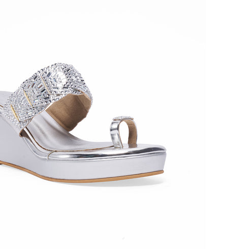 Geet Embellished Wedges