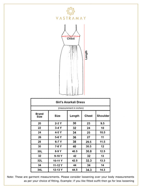 Girl's Green Ethnic Printed Long Dress