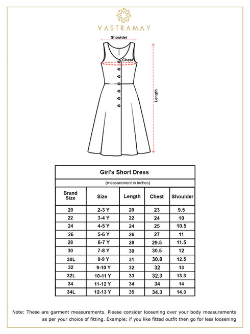 Girl's' Red Only Kurta