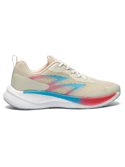 HAZZLE Off White Women's Running Shoes