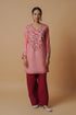 Kashirmir Aari Work Short Kurta - Pink