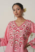 Kashirmir Aari Work Short Kurta - Pink