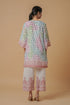 Lawn Cotton Printkari Co-ord Set – White Multicolor With Straight pant
