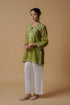 Aarti in Kashmiri Aari Work Cotton Short Kurta – Green