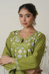 Kashmiri Aari Work Cotton Short Kurta – Green