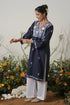 Kashirmir Aari Work Long Kurta - Blue